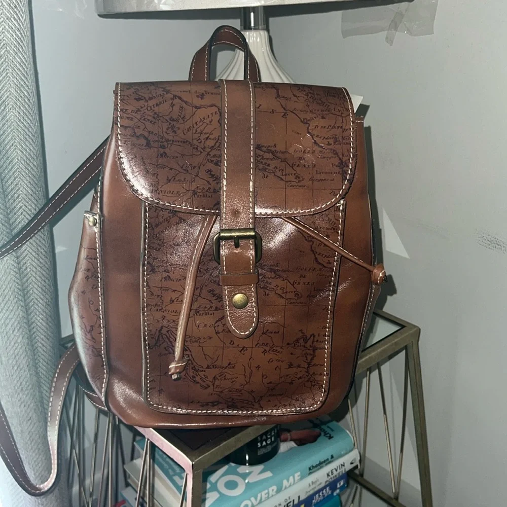 Patricia Nash Casape Backpack in Signature Map